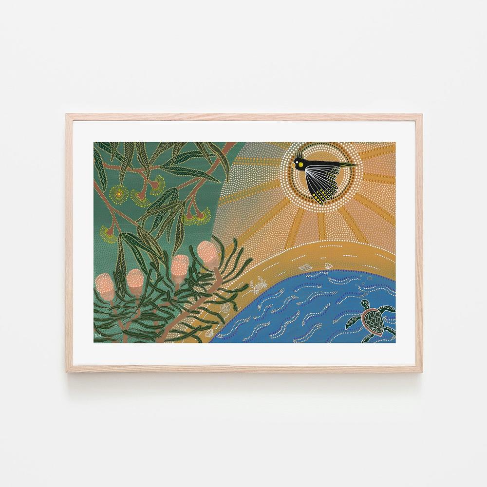 Between Sky & Sea-by-Domica Hill-wall-art-print-canvas-poster-framed-Gioia