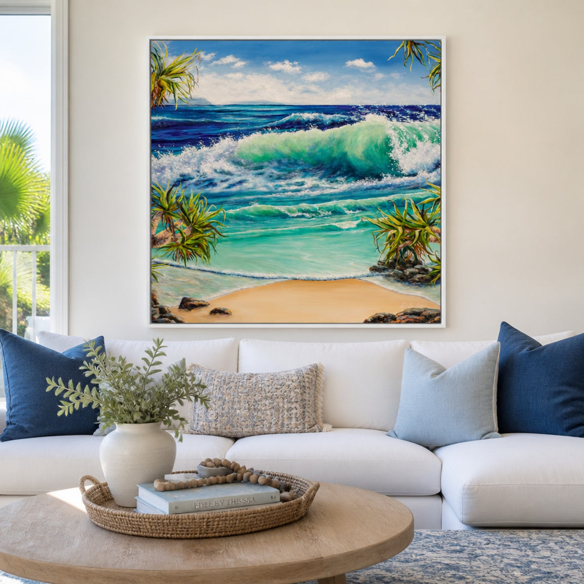 Beyond The Pandanus Palms-by-Sharon DeSailly-wall-art-print-canvas-poster-framed-Gioia
