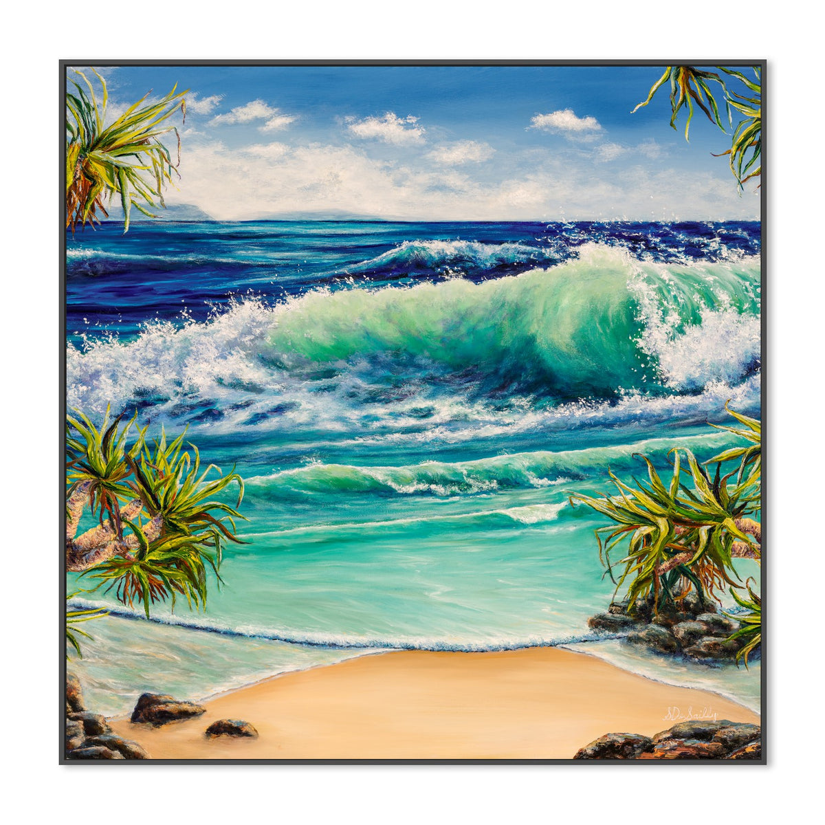 Beyond The Pandanus Palms-by-Sharon DeSailly-wall-art-print-canvas-poster-framed-Gioia