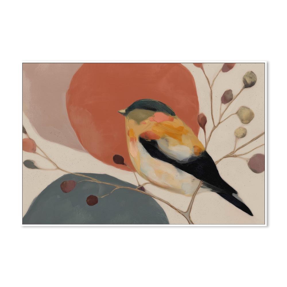 Bird with Botanical Elements-by-Chromatic Storm Studio-wall-art-print-canvas-poster-framed-Gioia