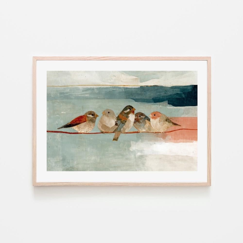 Birds on a Wire-by-Chromatic Storm Studio-wall-art-print-canvas-poster-framed-Gioia