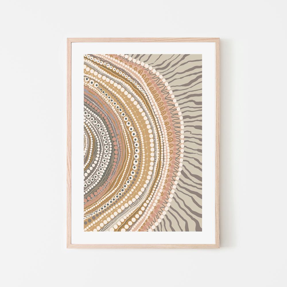 Blooming Female Earth, Style B, Peach tone-by-Leah Cummins-wall-art-print-canvas-poster-framed-Gioia
