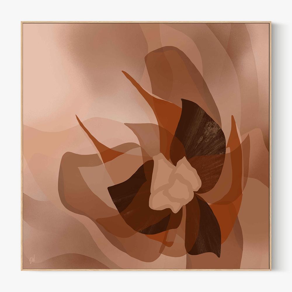 Blooming in peach-by-Carrie Welsh-wall-art-print-canvas-poster-framed-Gioia