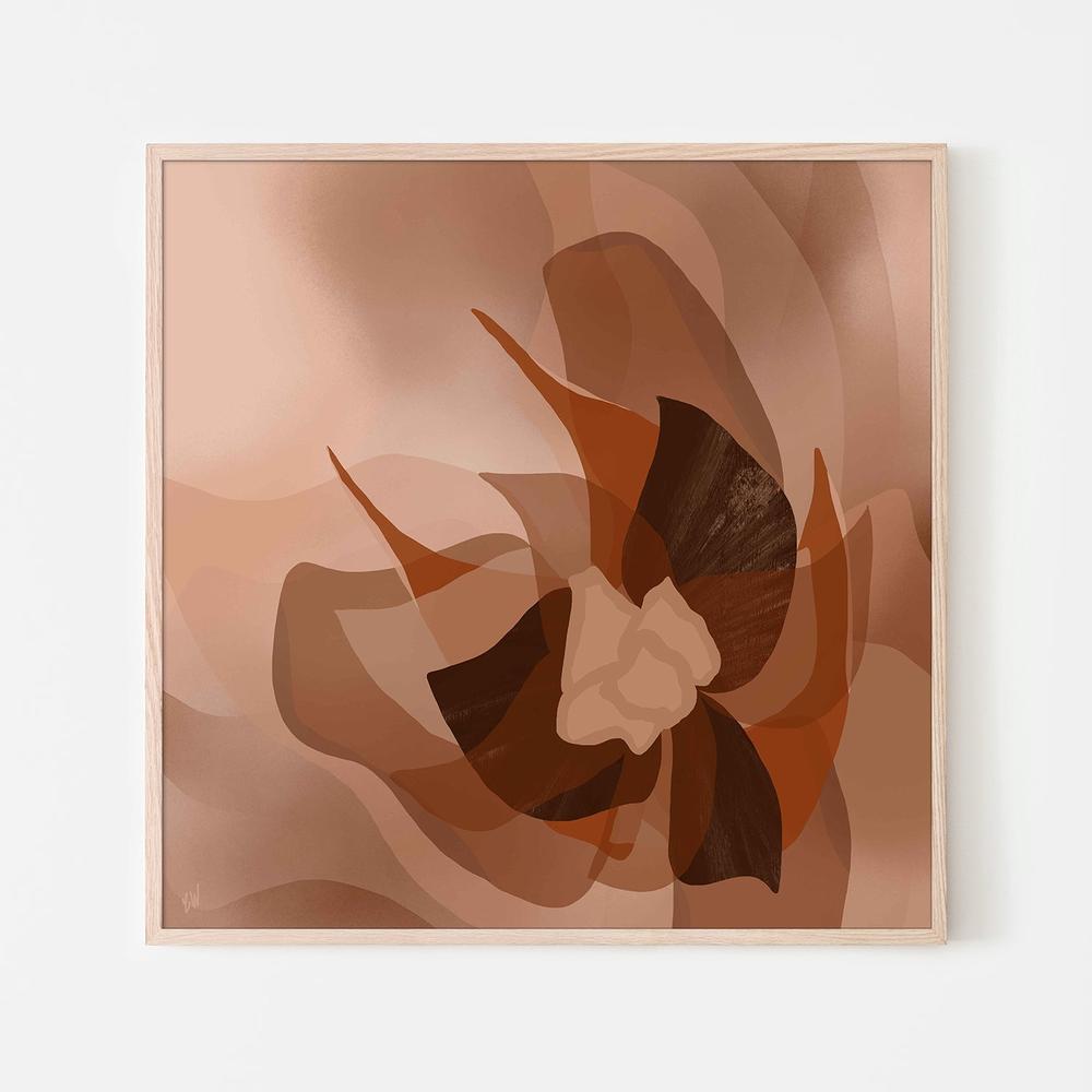 Blooming in peach-by-Carrie Welsh-wall-art-print-canvas-poster-framed-Gioia