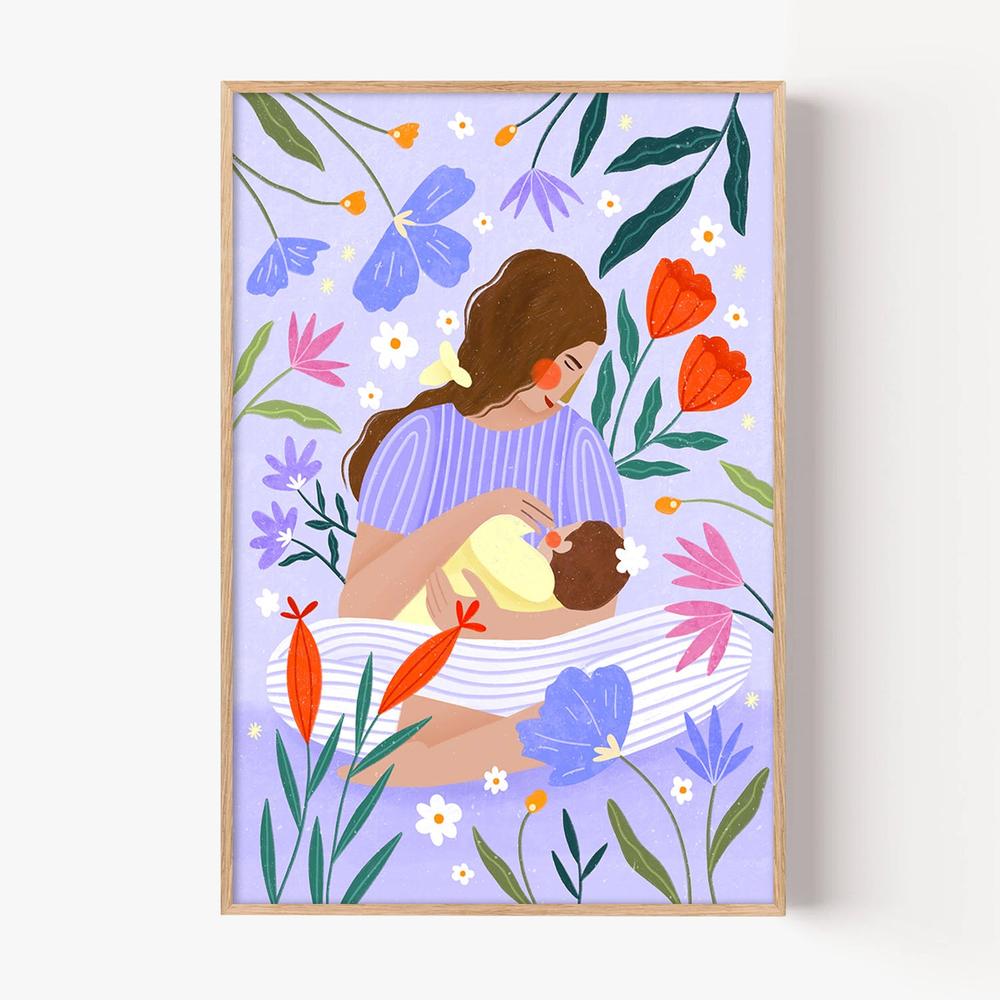 Blooming Motherhood-by-Bea Muller-wall-art-print-canvas-poster-framed-Gioia