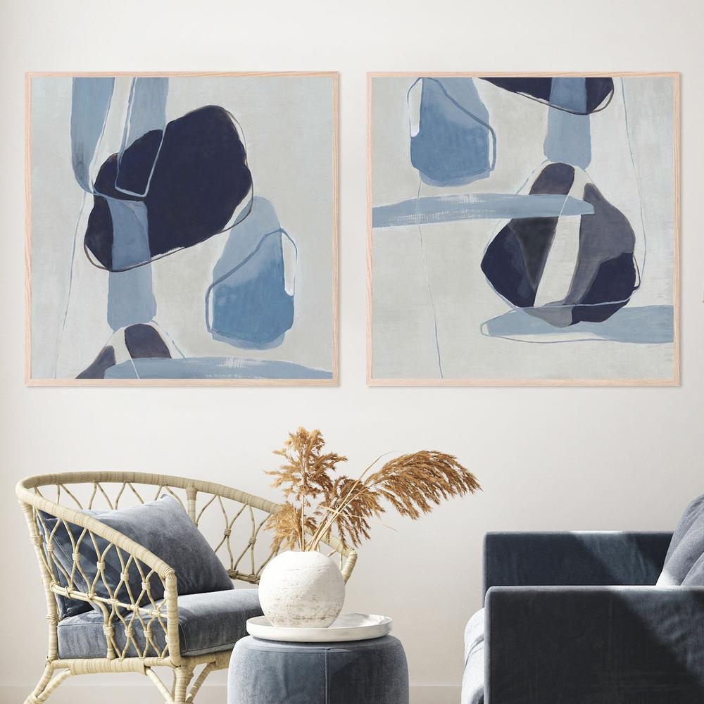 Blue Interaction Pass, Style A & B, Set Of 2-by-Jacob Q-wall-art-print-canvas-poster-framed-Gioia
