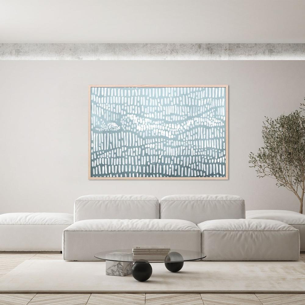 wall-art-print-canvas-poster-framed-Blue Wavy Abstract-8