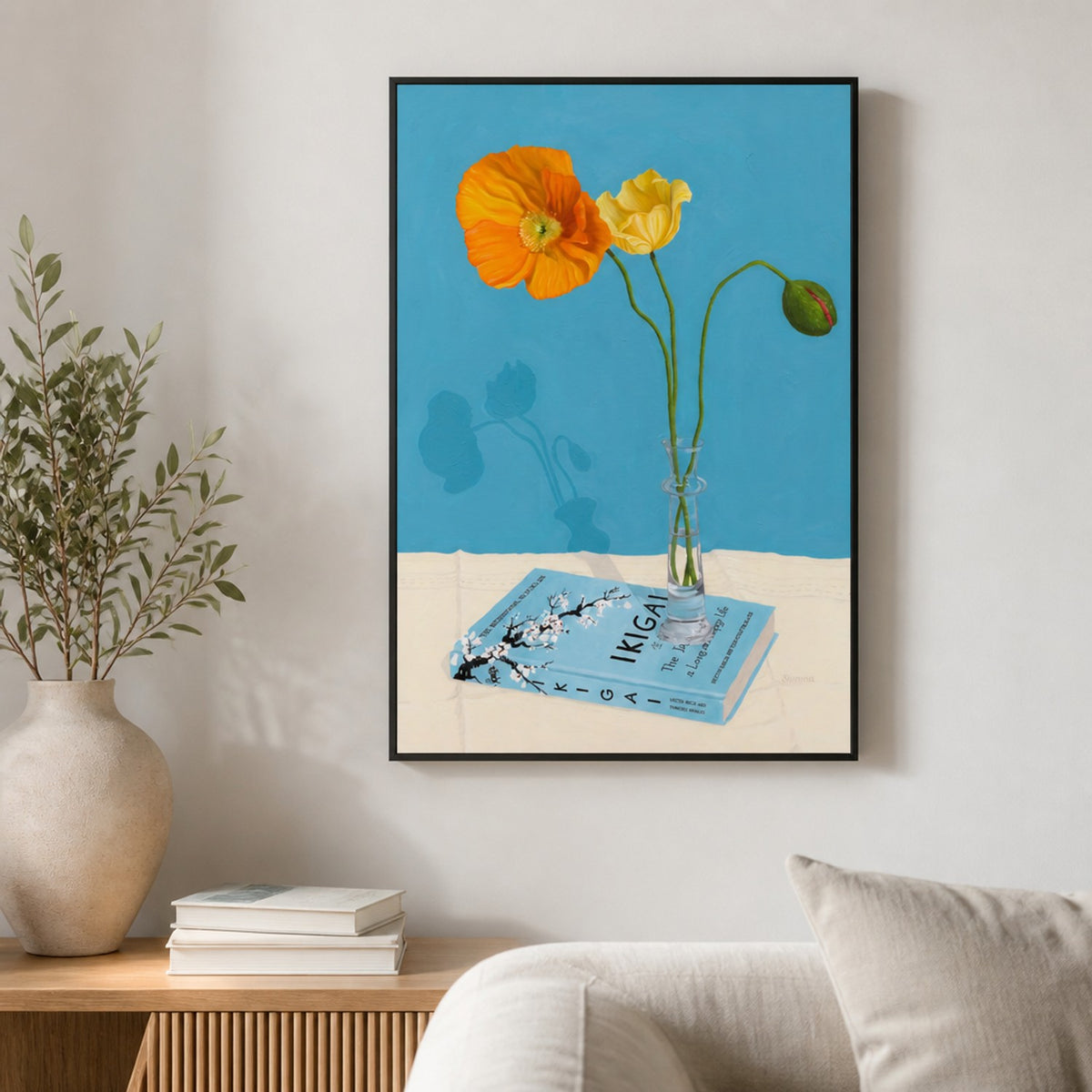 Blue Zone-by-Angie Summa-wall-art-print-canvas-poster-framed-Gioia