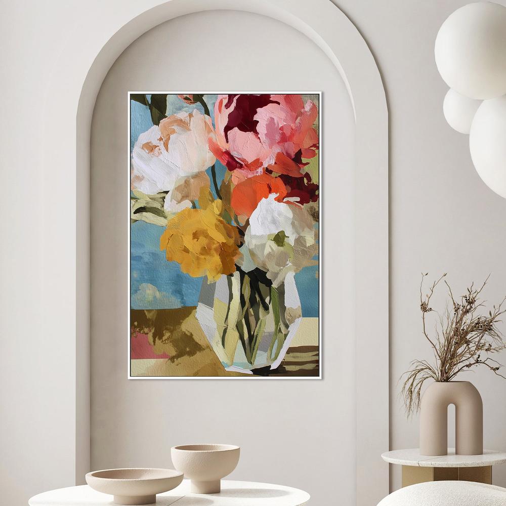 Bold Bouquet with Heavy Texture-by-Jordão de Abreu-wall-art-print-canvas-poster-framed-Gioia