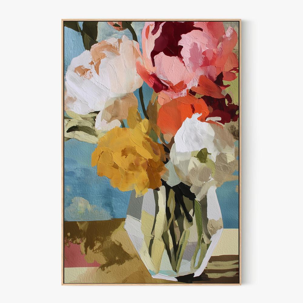 Bold Bouquet with Heavy Texture-by-Jordão de Abreu-wall-art-print-canvas-poster-framed-Gioia