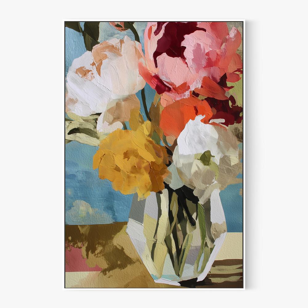 Bold Bouquet with Heavy Texture-by-Jordão de Abreu-wall-art-print-canvas-poster-framed-Gioia