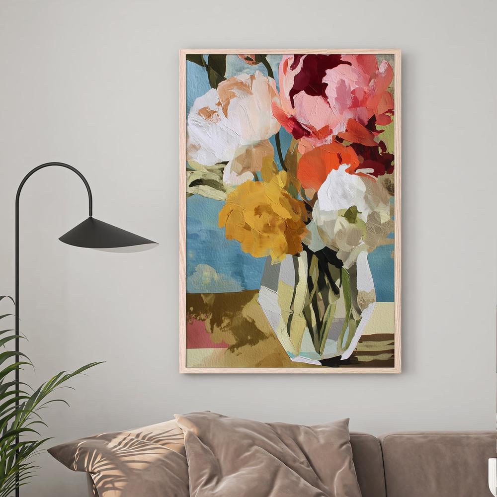 Bold Bouquet with Heavy Texture-by-Jordão de Abreu-wall-art-print-canvas-poster-framed-Gioia