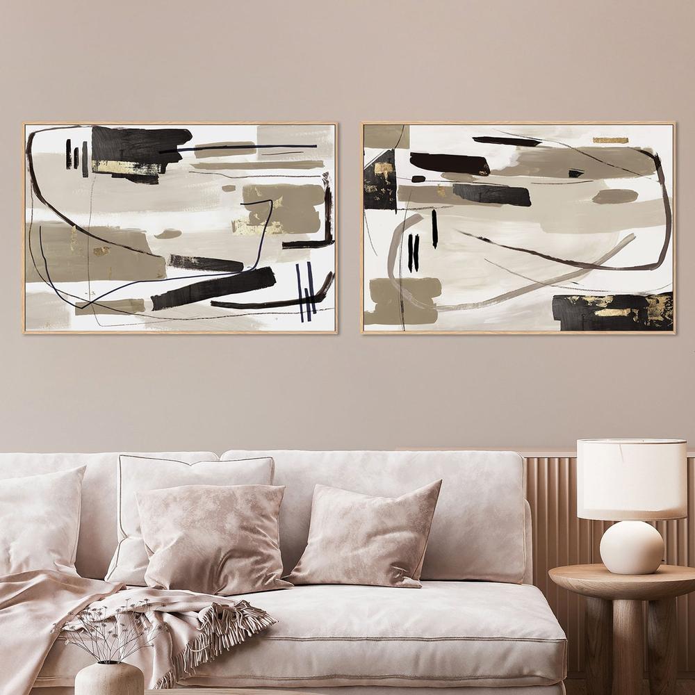 Bold Brushstrokes, Style A & B, Set Of 2-by-Tom Reeves-wall-art-print-canvas-poster-framed-Gioia