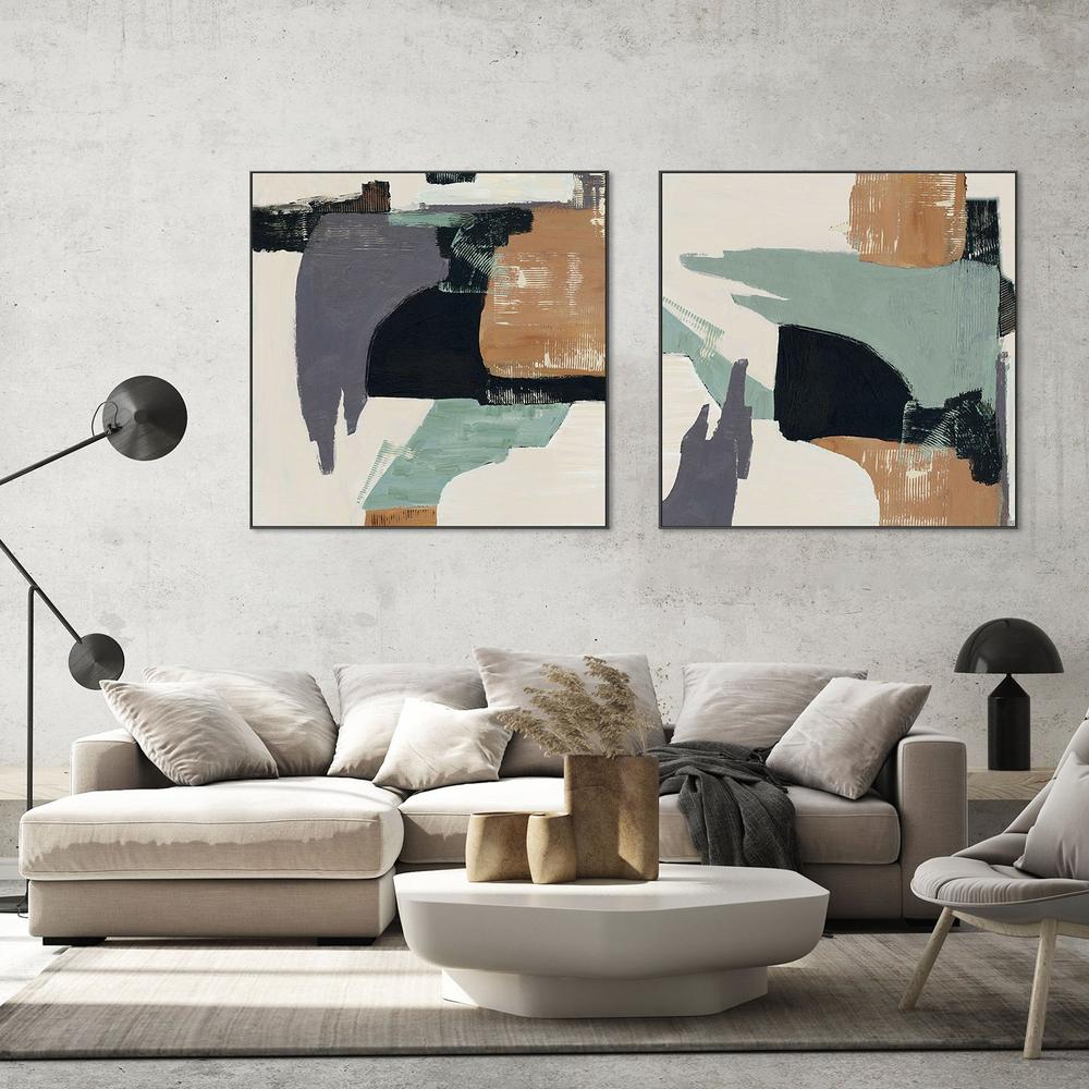 Bold Divisions, Style A & B, Set Of 2-by-Jacob Q-wall-art-print-canvas-poster-framed-Gioia
