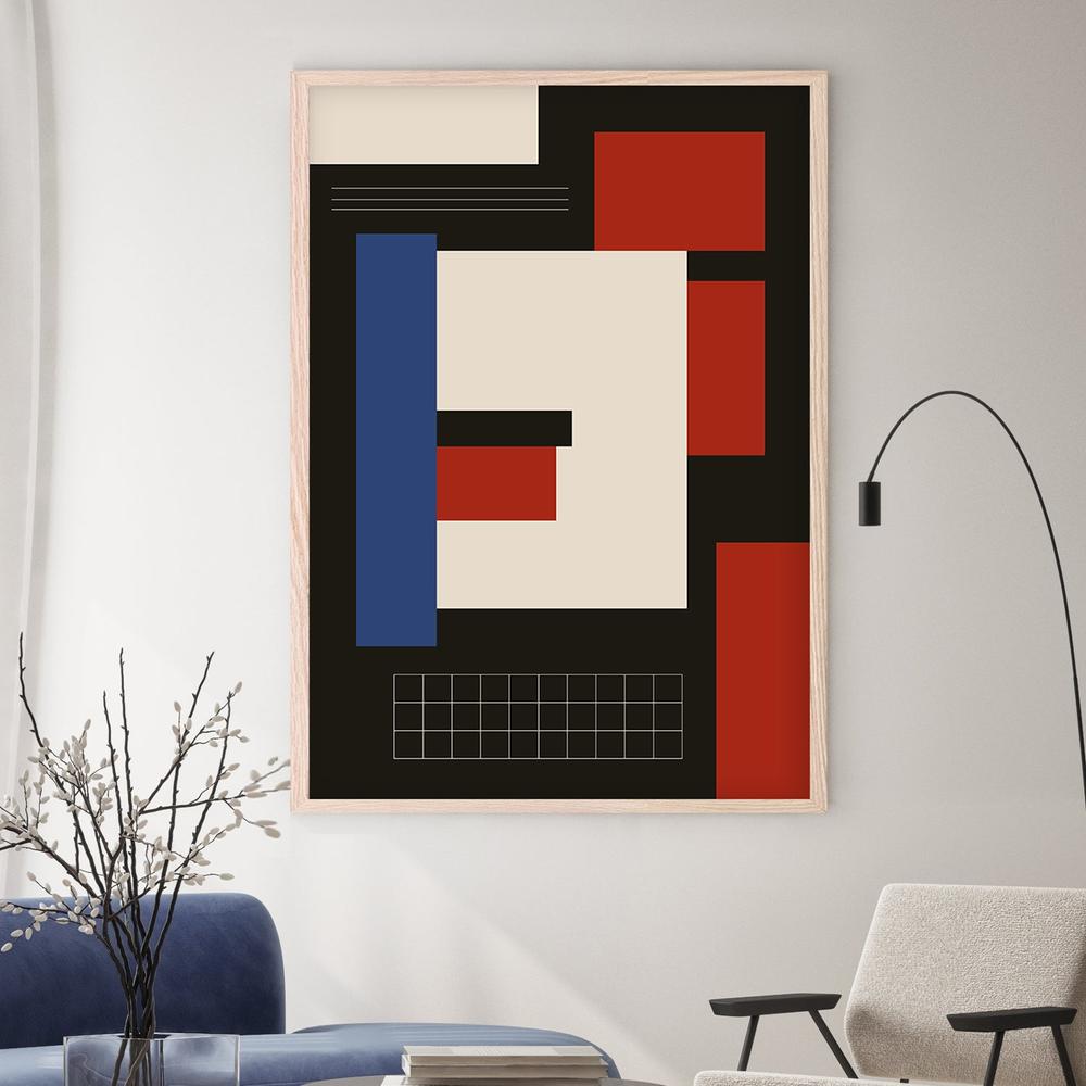 Bold Geometric Abstract-by-FINE STUFF-wall-art-print-canvas-poster-framed-Gioia