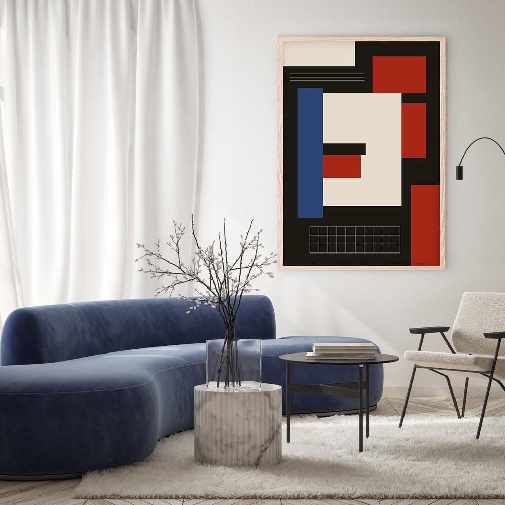 Bold Geometric Abstract-by-FINE STUFF-wall-art-print-canvas-poster-framed-Gioia