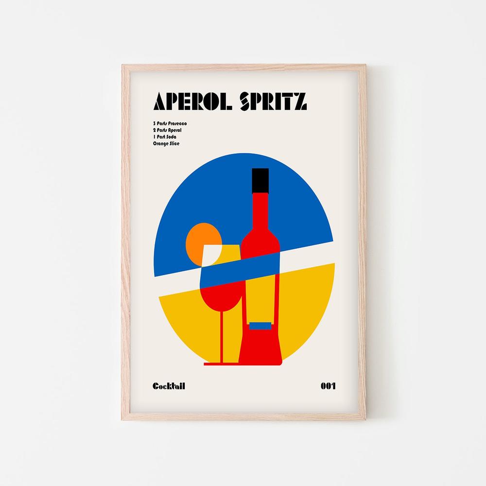 Bold Geometric Cocktail Recipe-by-Retrodrome-wall-art-print-canvas-poster-framed-Gioia