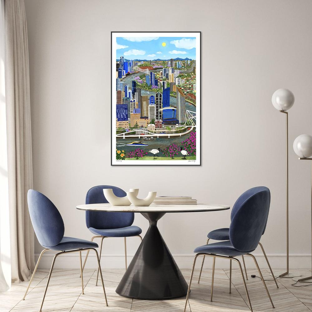 Brisbane City-by-Emma Forsberg-wall-art-print-canvas-poster-framed-Gioia