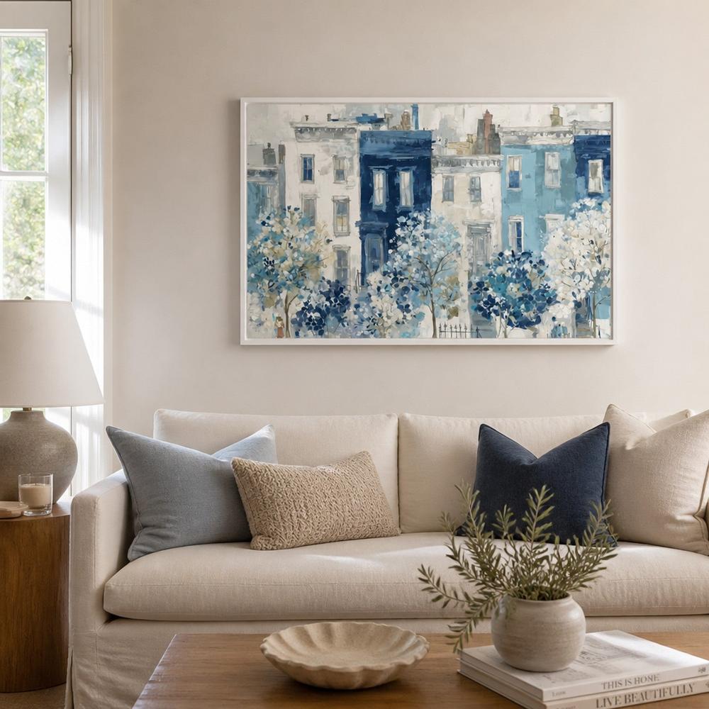 Brownstone Bloom Street-by-Chromatic Storm Studio-wall-art-print-canvas-poster-framed-Gioia