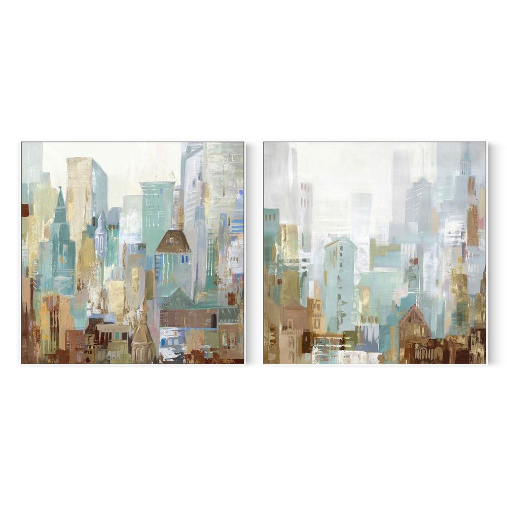 Bustle City, Style A & B, Set Of 2-by-Lera-wall-art-print-canvas-poster-framed-Gioia