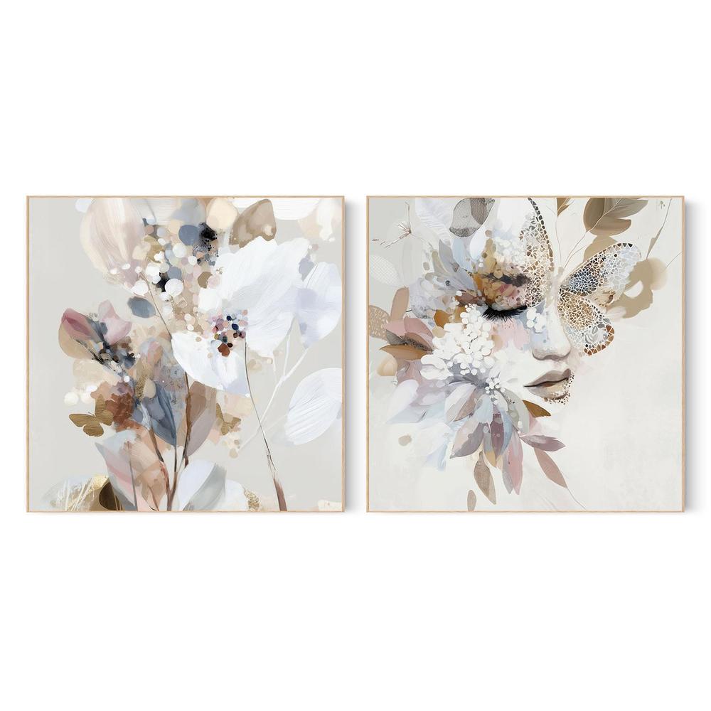 Butterfly Dust & Butterfly Dust, Abstract Pair, Set Of 2-by-Bella Eve-wall-art-print-canvas-poster-framed-Gioia
