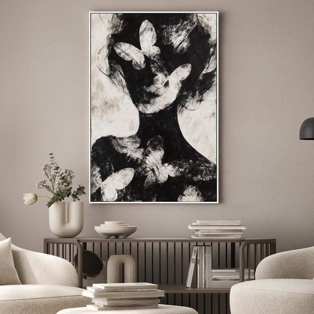 Butterfly Portrait Silhouette, Style A-by-Jordão de Abreu-wall-art-print-canvas-poster-framed-Gioia