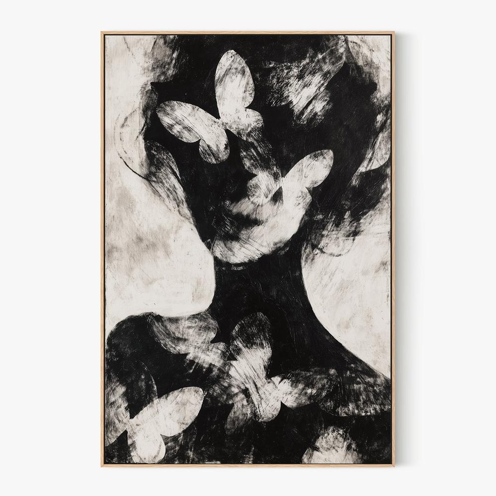 Butterfly Portrait Silhouette, Style A-by-Jordão de Abreu-wall-art-print-canvas-poster-framed-Gioia