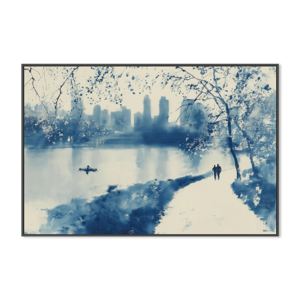 Central Park Lakeside Winter Path-by-Chromatic Storm Studio-wall-art-print-canvas-poster-framed-Gioia