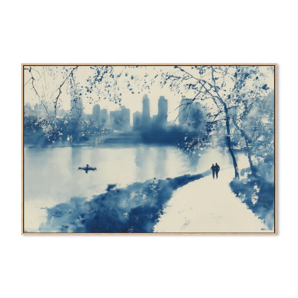 Central Park Lakeside Winter Path-by-Chromatic Storm Studio-wall-art-print-canvas-poster-framed-Gioia