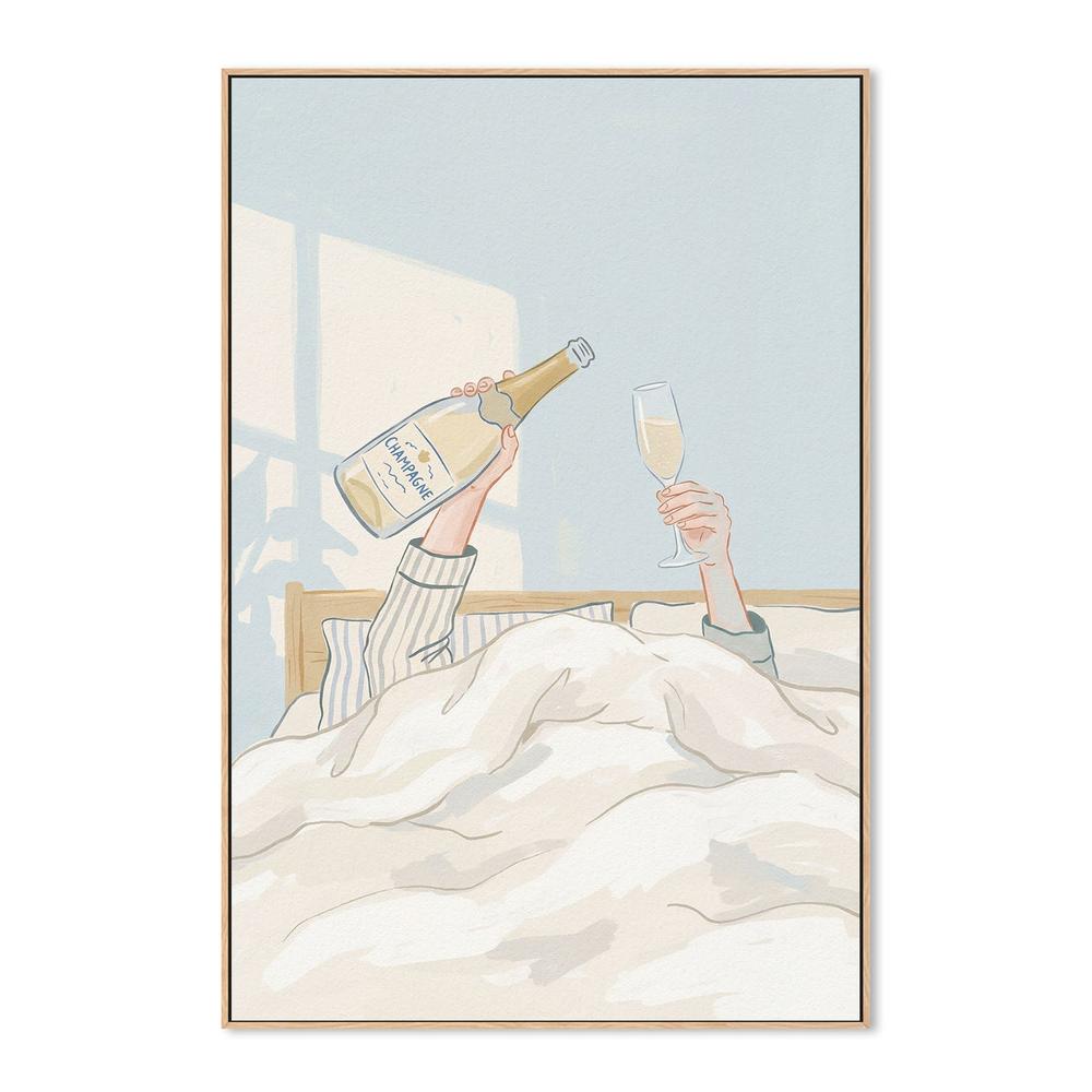 wall-art-print-canvas-poster-framed-Champagne Morning in Bed-4