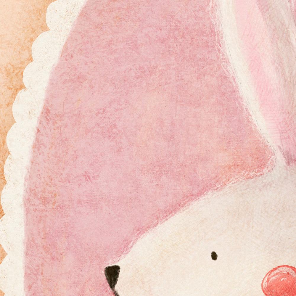 Charming Bunny With Tulips-by-Dirkie Nell-wall-art-print-canvas-poster-framed-Gioia