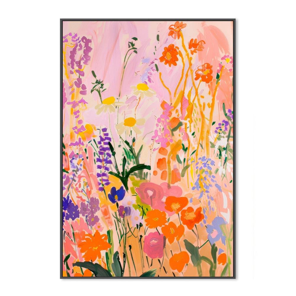 Cheerful Garden Blossoms-by-Stephanie Jeuffroy-wall-art-print-canvas-poster-framed-Gioia