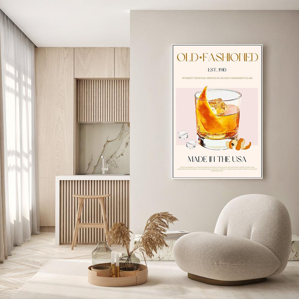 Classic Old Fashioned Cocktail-by-Nazma Khokhar-wall-art-print-canvas-poster-framed-Gioia