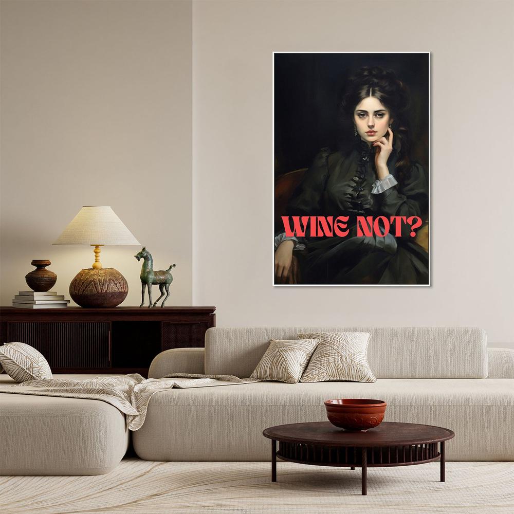 Classic Wine Not Lady-by-The Art Concept-wall-art-print-canvas-poster-framed-Gioia