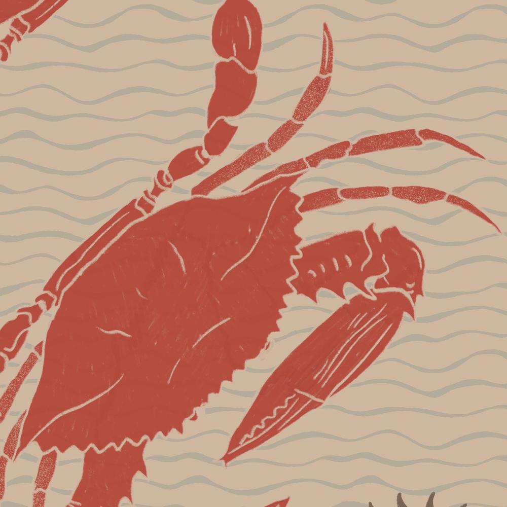 Coastal Crabs and Sun-by-Radhika Modi-wall-art-print-canvas-poster-framed-Gioia