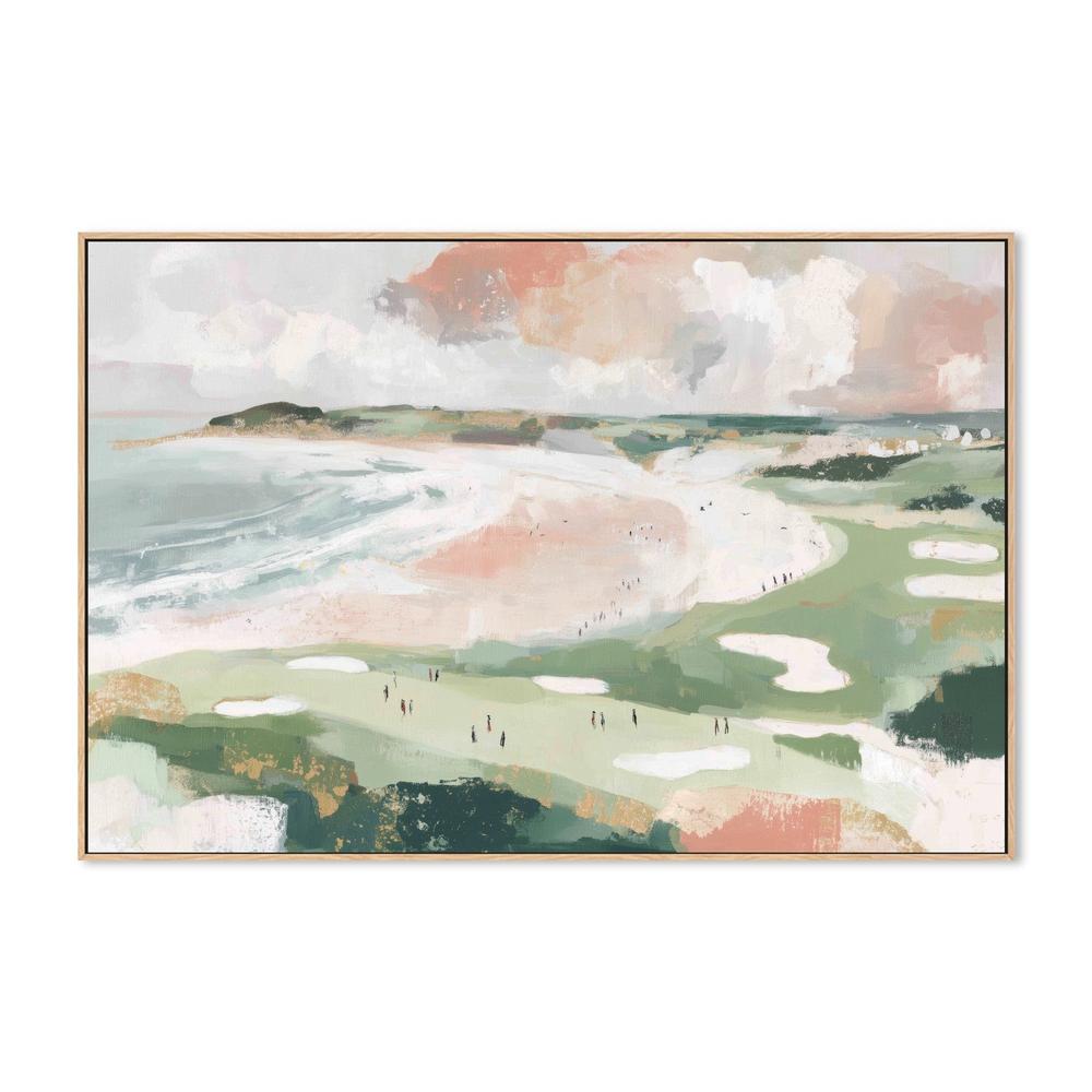 Coastal Golf Course with Ocean Views-by-Chromatic Storm Studio-wall-art-print-canvas-poster-framed-Gioia