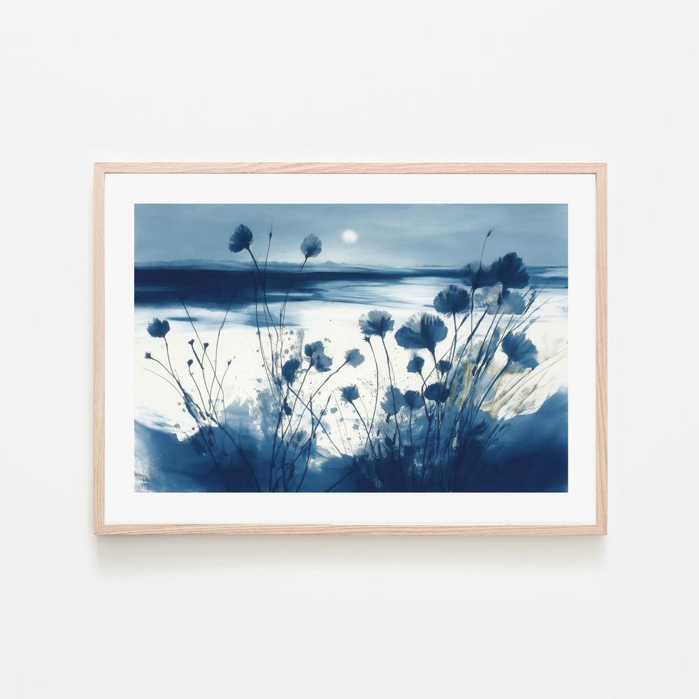 Coastal Wildflowers at Dusk-by-Chromatic Storm Studio-wall-art-print-canvas-poster-framed-Gioia