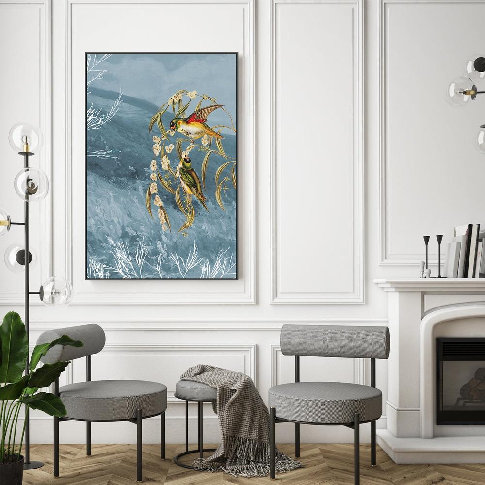 wall-art-print-canvas-poster-framed-Colorful Birds on Branches-9