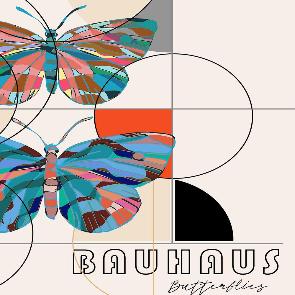 Colorful Geometric Butterflies-by-CATS AND DOTZ-wall-art-print-canvas-poster-framed-Gioia