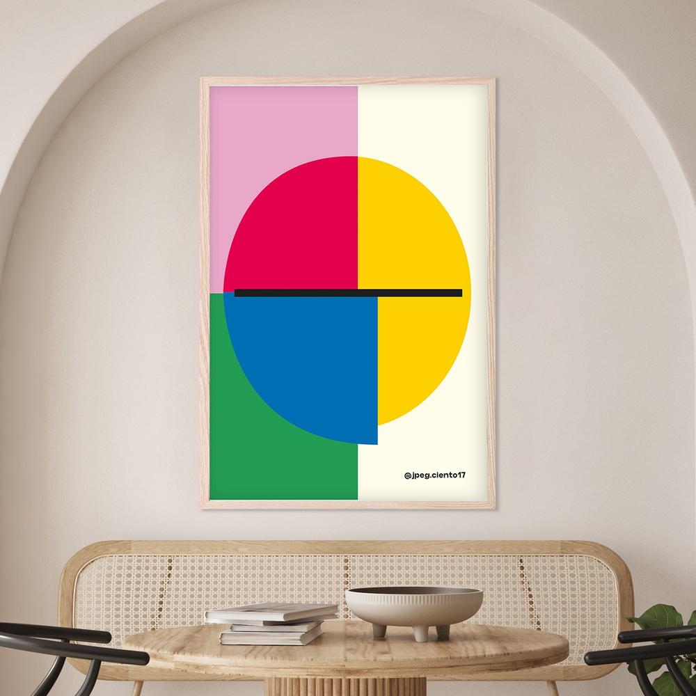 Colorful Geometric Circle-by-SERGIO ORTIZ-wall-art-print-canvas-poster-framed-Gioia