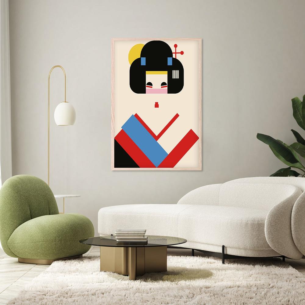 Colorful Geometric Woman-by-Retrodrome-wall-art-print-canvas-poster-framed-Gioia