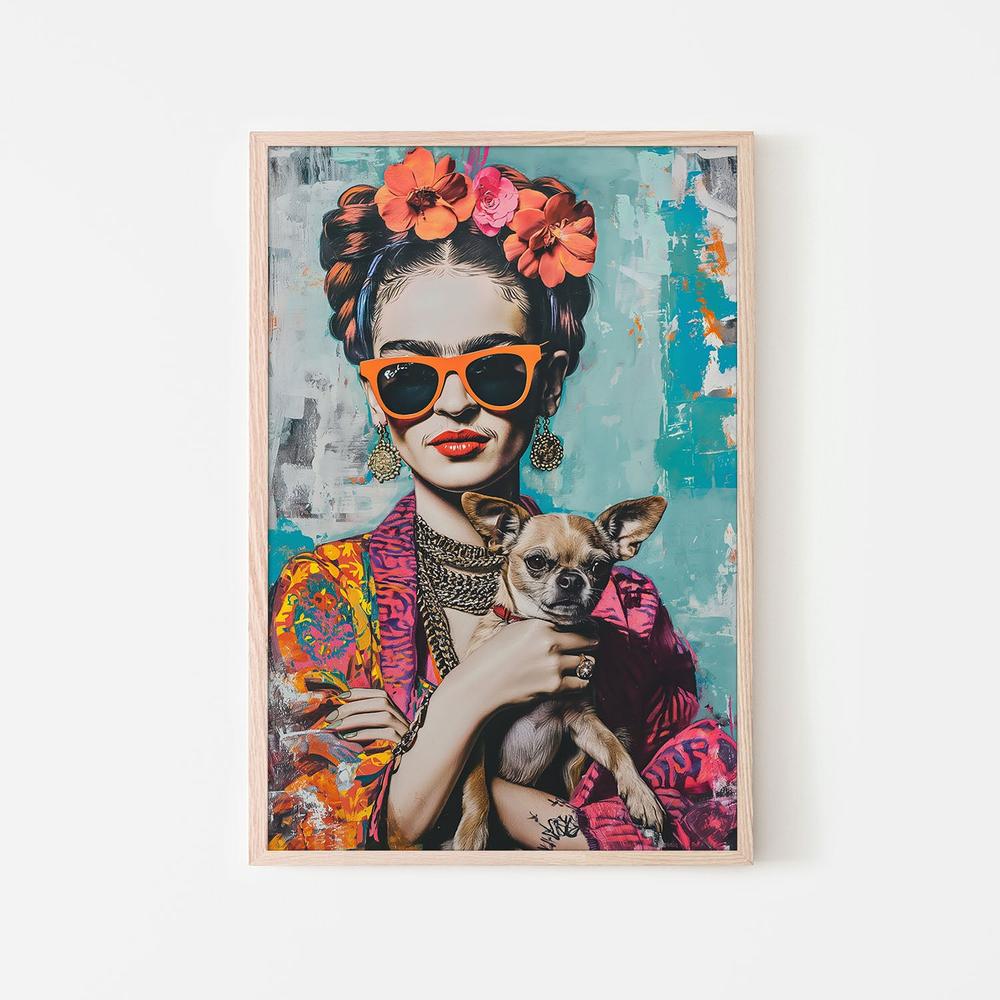 Colorful Portrait Chihuahua-by-SHANDU-wall-art-print-canvas-poster-framed-Gioia