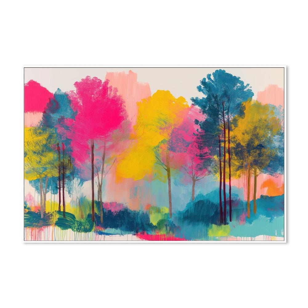 Colorful Trees Fading Into Mist-by-Chromatic Storm Studio-wall-art-print-canvas-poster-framed-Gioia