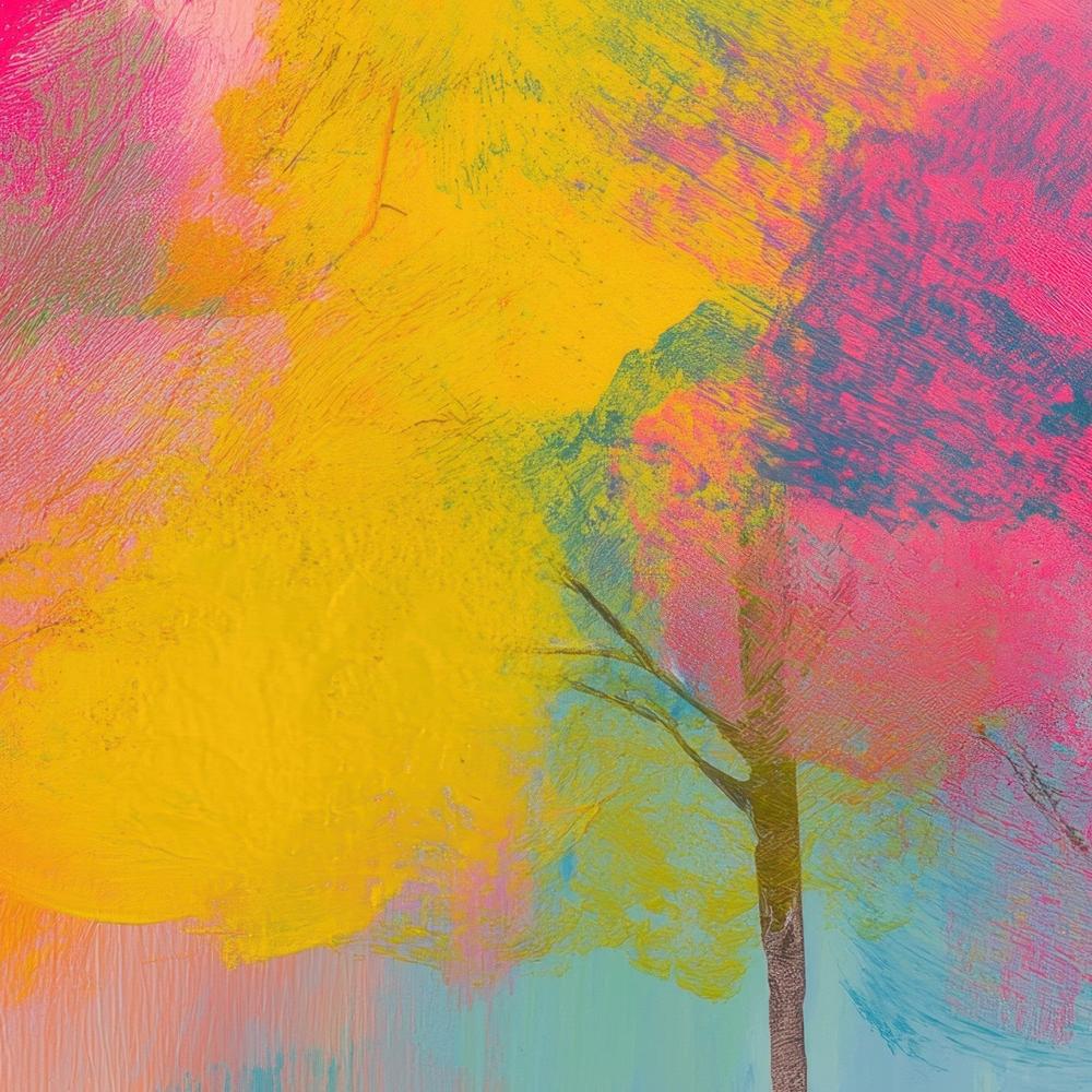 Colorful Trees Fading Into Mist-by-Chromatic Storm Studio-wall-art-print-canvas-poster-framed-Gioia
