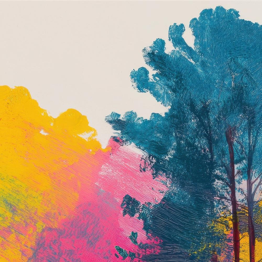 Colorful Trees Fading Into Mist-by-Chromatic Storm Studio-wall-art-print-canvas-poster-framed-Gioia