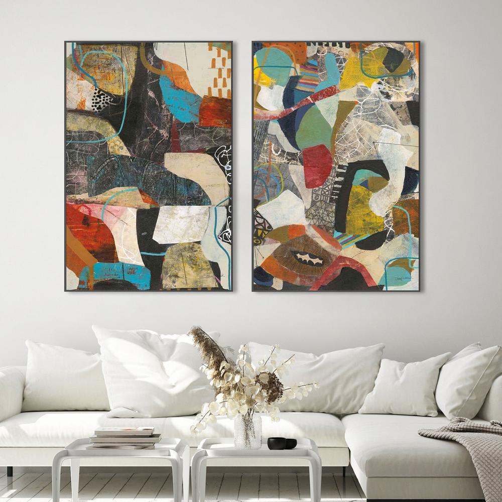 Commotion & Tilt, Set Of 2-by-Cheryl Warrick-wall-art-print-canvas-poster-framed-Gioia