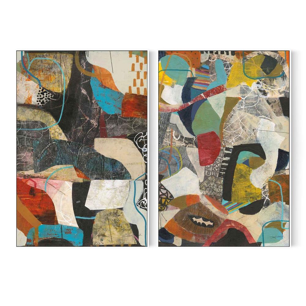 Commotion & Tilt, Set Of 2-by-Cheryl Warrick-wall-art-print-canvas-poster-framed-Gioia
