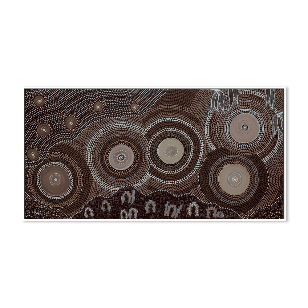 Connectedness, Dark Brown tone-by-Domica Hill-wall-art-print-canvas-poster-framed-Gioia