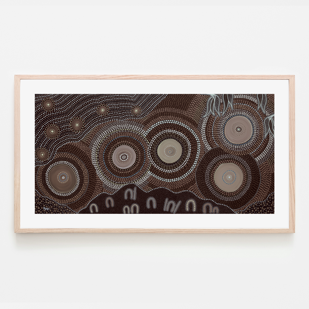 Connectedness, Dark Brown tone-by-Domica Hill-wall-art-print-canvas-poster-framed-Gioia