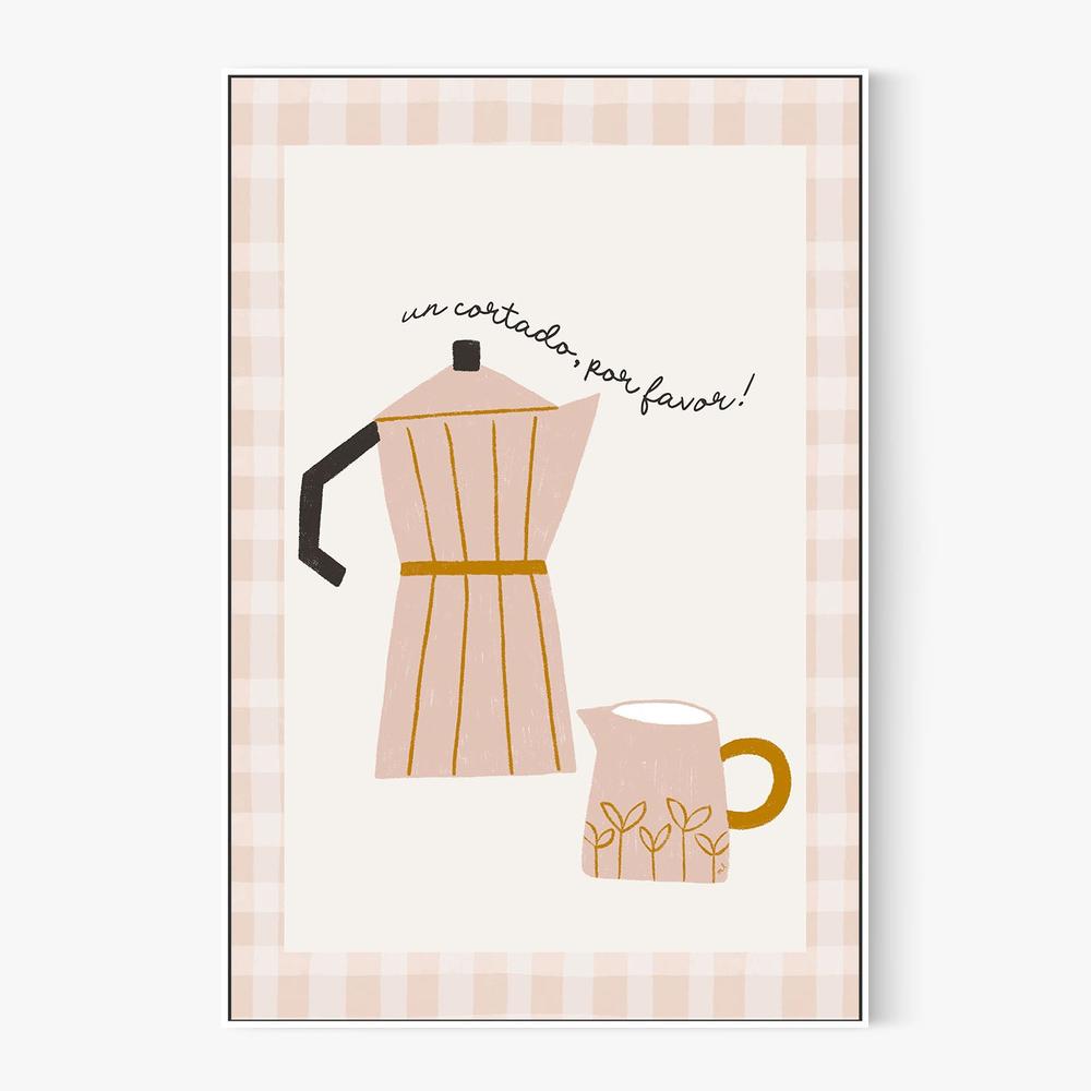 Cortado Coffee Please-by-Menina Lisboa-wall-art-print-canvas-poster-framed-Gioia